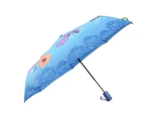 Umbrelă albastră de damă cu flori