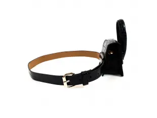 Curea neagră din piele ecologică cu husă - Angela