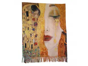 Eșarfă de damă cu două fețe, cu picturi de Gustav Klimt