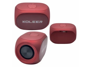 Difuzor Bluetooth fără fir Koleer S918 FM/TF/USB/BT - Roșu