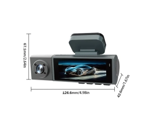 DVR BlackBox pentru vehicule 1080P cu două camere + cameră spate