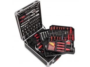 Trusă de scule de mână KraftRoyal, 499 piese, clichete, chei, șurubelnițe.