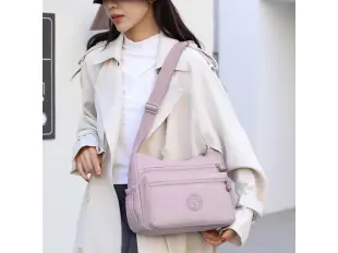 Geantă de damă roz din textil - Vana