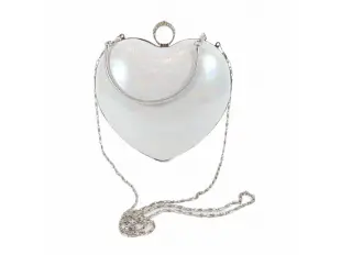 Geantă strălucitoare cu model cameleon - inimă