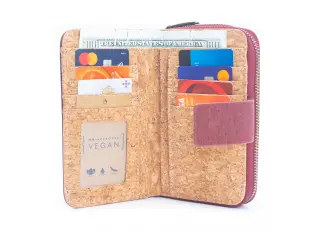 Portofel din plută roșie - Ind