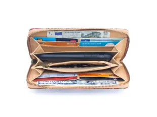 Portofel din plută - Triunghiuri