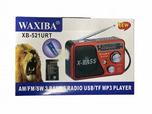 Radio portabil Waxiba XB-521URT - Bluetooth, radio FM, player MP3, USB și card SD