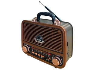 Radio retro vintage MEIER MD-1308bt - Bluetooth, radio FM, player MP3, USB și card SD