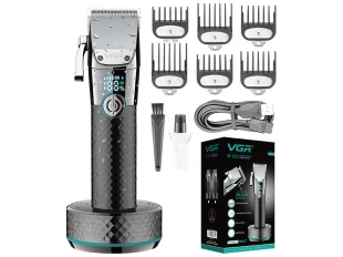 Mașină de tuns fără fir cu bază de încărcare VGR V-682