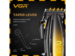 Mașină de tuns VGR V-270 cu suport de încărcare (galbenă)