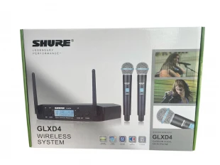 Set de 2 microfoane wireless și receptor UHF cu afișaj Shure GLXD4