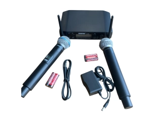 Set de 2 microfoane wireless și receptor UHF cu afișaj Shure GLXD4