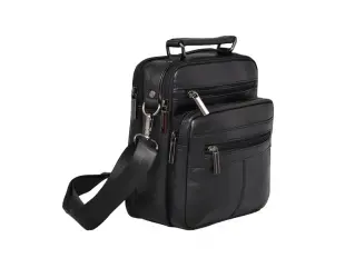 Geantă din piele naturală cu multe compartimente