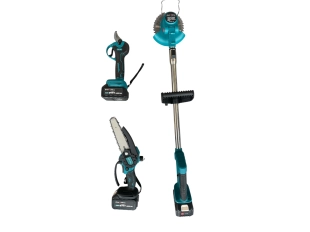 Set fără fir Trimmer, cuțit de 15 cm și foarfece pentru viță de vie – KraftRoyal. 36V 8Ah