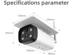 Cameră solară impermeabilă Privine cu panou solar, cu lumină solară de consum redus de energie, acoperire completă cu lumină stelară
