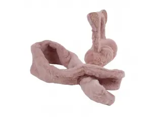 Clapete roz pentru urechi cu eșarfă - Pisică