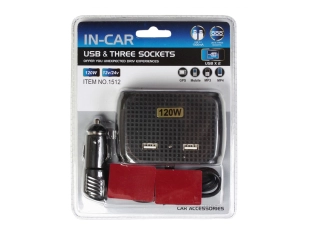 Priză brichetă Olesson 1512, 3 prize, 2 porturi USB