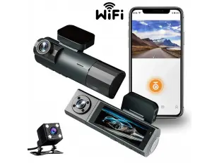 DVR BlackBox pentru vehicule 1080P cu două camere + cameră spate DVR BlackBox pentru vehicule 1080P cu două camere + cameră spate - produs similar