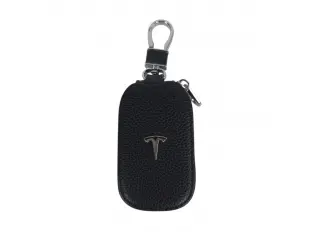 Breloc din piele naturală - Tesla