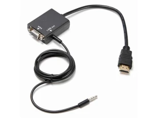 Convertor HDMI la VGA 1080p + ieșire audio