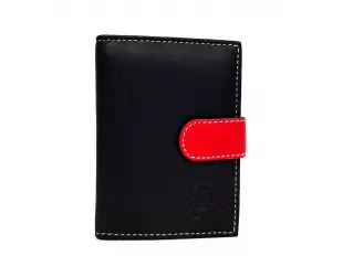 Suport negru pentru cărți de vizită cu fermoar