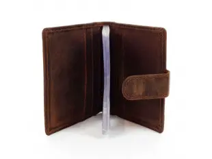 Suport pentru cărți de vizită din piele maro