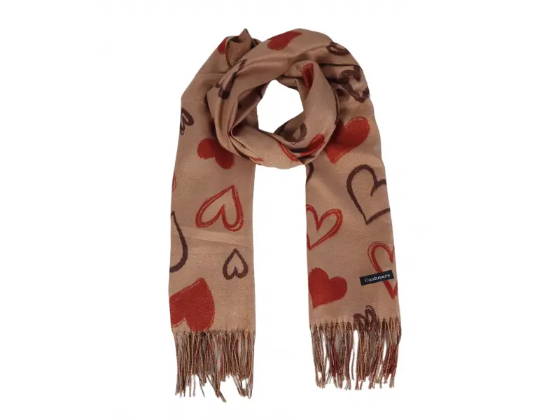 Eșarfă de damă cu inimioare - Evelina Eșarfă de damă cu inimioare - Evelina