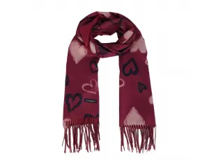 Eșarfă de damă cu inimioare - Lori