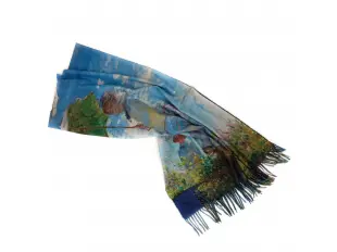 Eșarfă dublă pentru femei - Claude Monet - Madame Monet și fiul ei