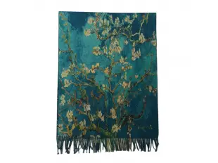 Eșarfă dublă pentru femei - Van Gogh - Culoare migdală