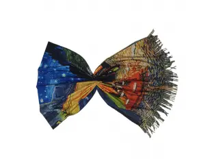 Eșarfă dublă pentru femei - Van Gogh - Terasa unei cafenele noaptea