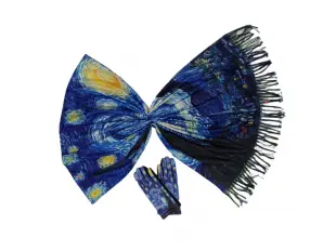 Eșarfă și mănuși cu două fețe pentru femei - Van Gogh - Noapte înstelată
