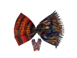 Eșarfă și mănuși pentru femei cu două fețe - Claude Monet - Nuferi ver2