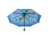 Umbrelă albastră de damă cu flori