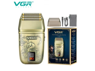 Aparat de ras profesional fără fir reîncărcabil VGR V-349 cu afișaj LED