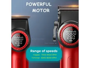 Kit profesional VGR Stepless 4-în-1 – cu carcasă și stație de încărcare