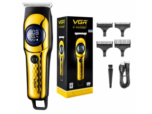 Aparat de tuns profesional pentru păr și barbă cu afișaj VGR V-966 - Galben