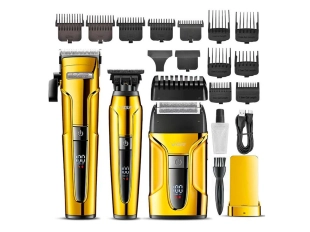Set de tuns fără fir VGR V-694 pentru barbă și păr - Galben