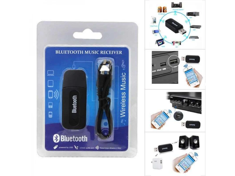 Dongle USB pentru receptor audio stereo Bluetooth de 3,5 mm