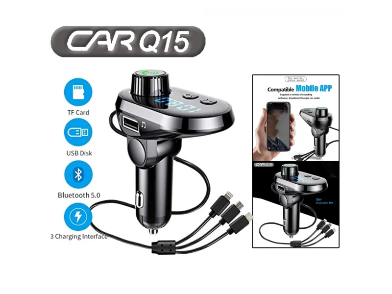 Transmițător Bluetooth pentru mașină Q15