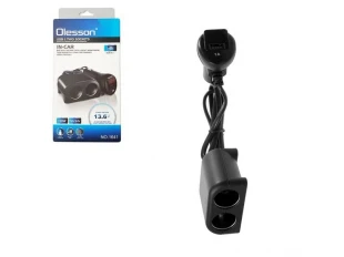 Priză brichetă Olesson 1641, 2 prize, 1 USB, Voltmetru