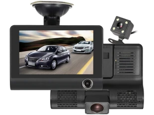 Amio DVR cu 2 camere video FULL HD DVR auto + cameră video cu vedere spate