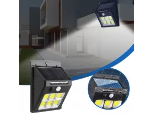 Lampă solară LED de exterior cu 6 diode și reflector cu senzor de mișcare pentru ușă