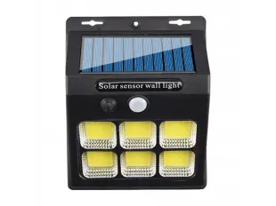 Lampă solară LED de exterior cu 6 diode și reflector cu senzor de mișcare pentru ușă