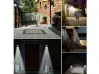 Lampă solară LED de exterior cu reflector pentru ușă cu senzor de mișcare