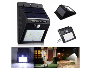 Lampă solară LED de exterior cu reflector pentru ușă cu senzor de mișcare