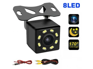 Cameră video spate cu mod nocturn, 8 LED-uri