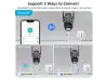 2 camere triplă rotative WiFi AI pentru exterior, 10MP, cu trei obiective, ICSee, neagră