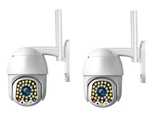 2 camere wireless tip dome pentru exterior LYLU 32 diode 5mpx iCSee