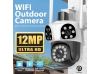Cameră triplă WiFi rotativă pentru exterior, 12MP, cu AI, trei obiective și zoom 10x, ICSee, albă - 2 Cameră triplă WiFi rotativă pentru exterior, 12MP, cu AI, trei obiective și zoom 10x, ICSee, albă LYLU - imagine 2